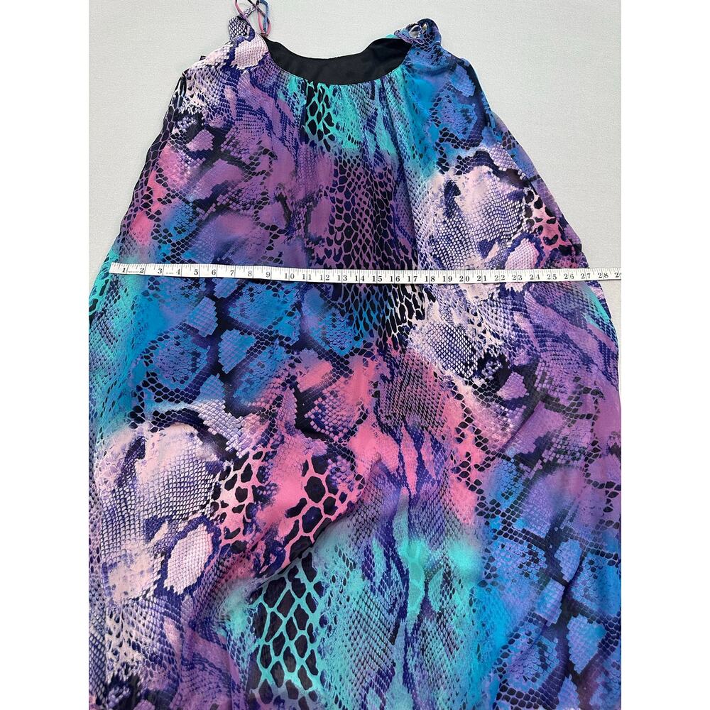Show Me Your Mumu Snake Print Maxi Dress Multicolor Teal Purple Pink Size Medium - Picture 10 of 11